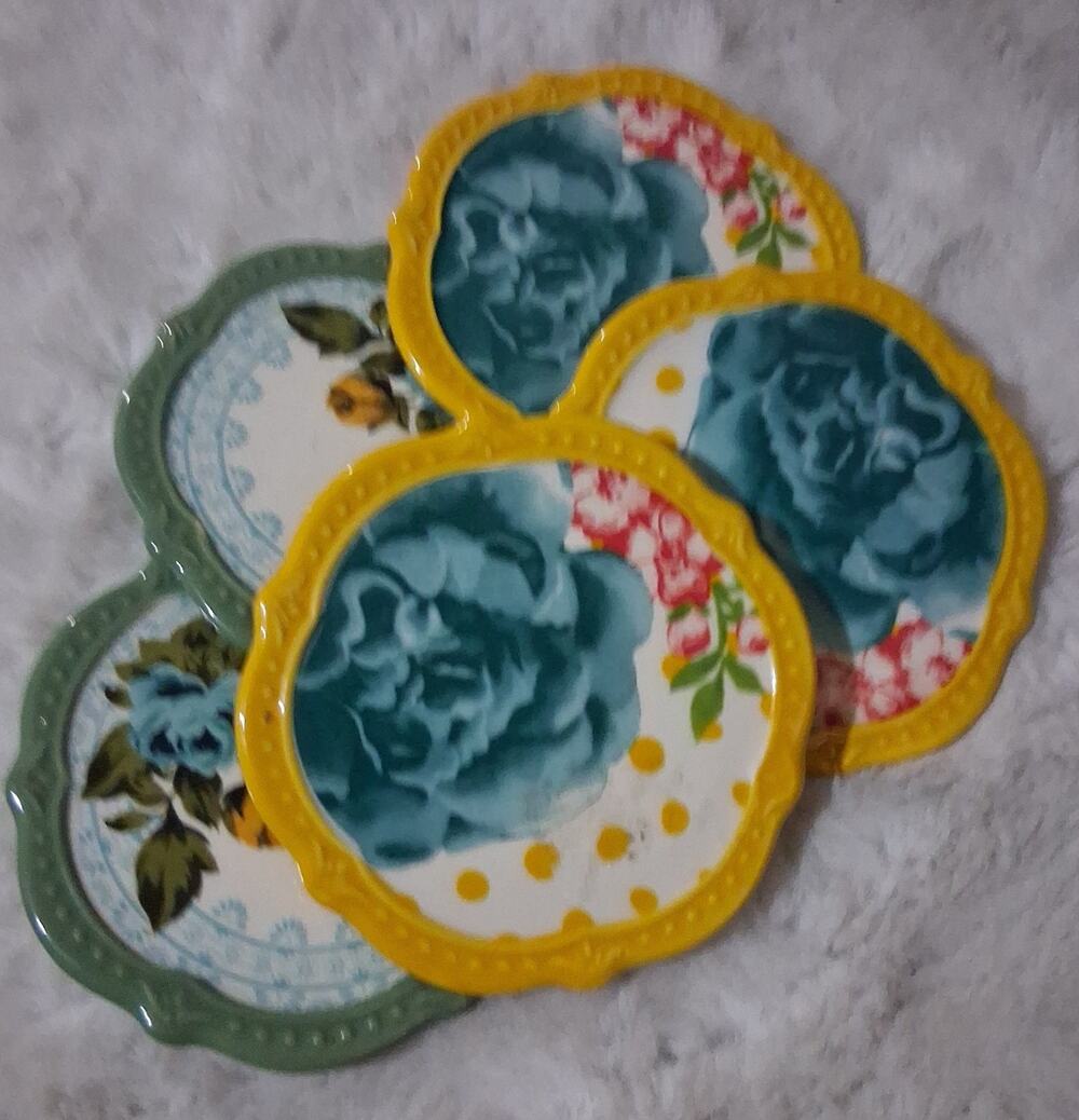 Pioneer Women 5 ceramic coaster set